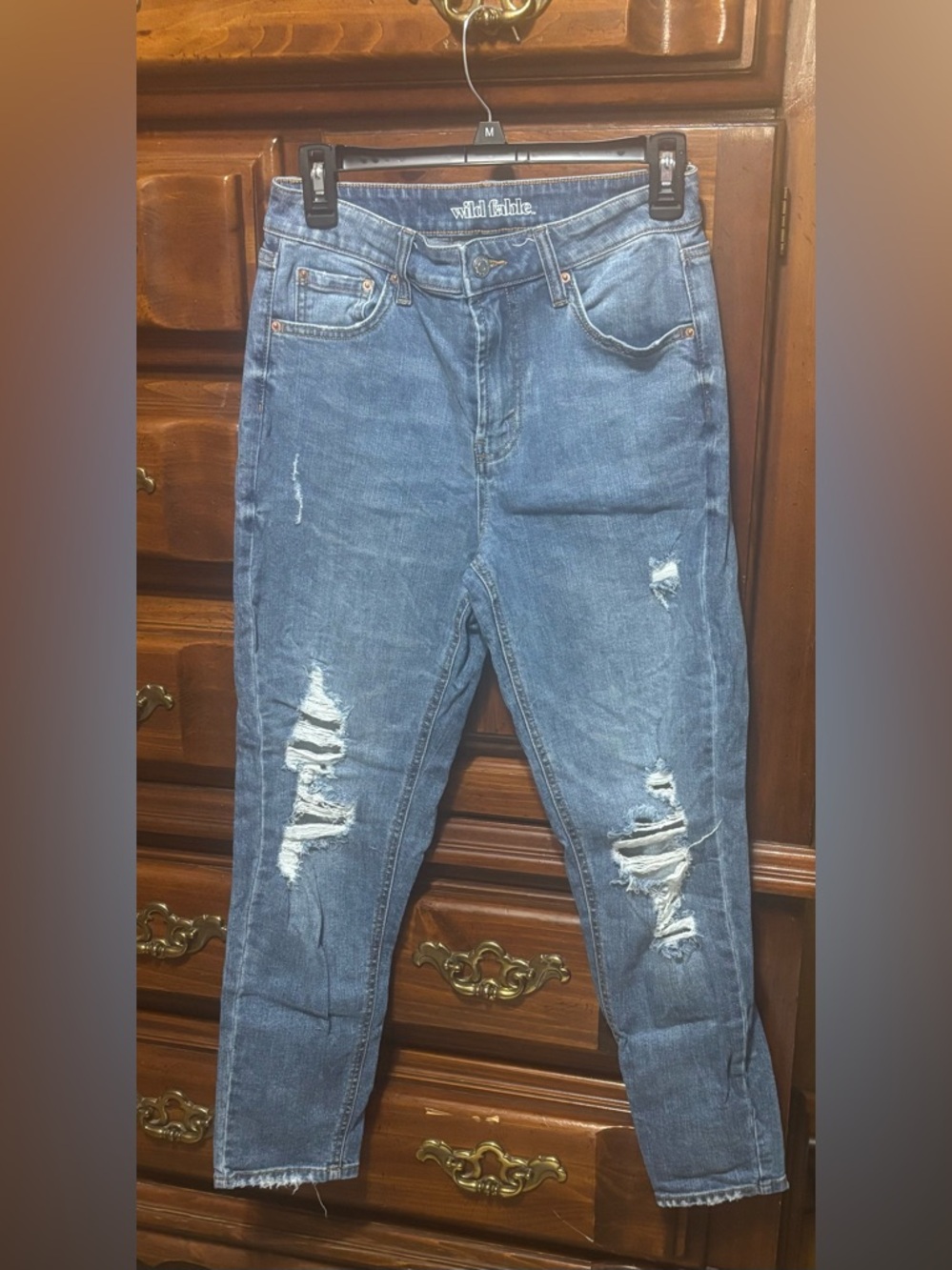 wild fable Distressed Light Blue High-Rise Jeans